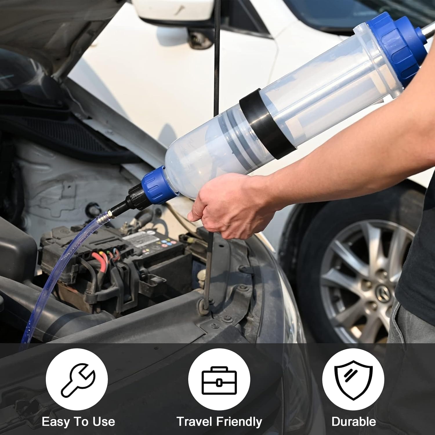 NarzrIe Pompa Tangan Transfer Oli Bensin Mobil Oil Extractor 1.5L - NC03