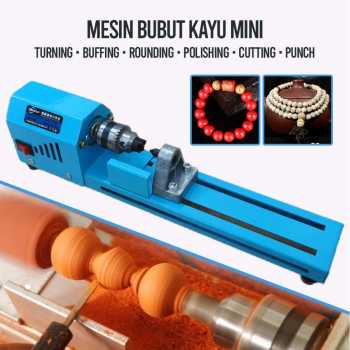 DRUN Mesin Bubut Kayu Mini Lathe Beads Woodworking 150W - X707