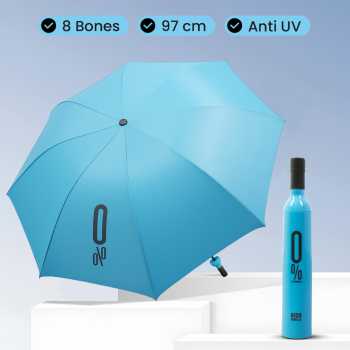 Deco Payung Lipat Buka Tutup Manual Botol Wine Anti UV 8 Bone 97cm - YS06