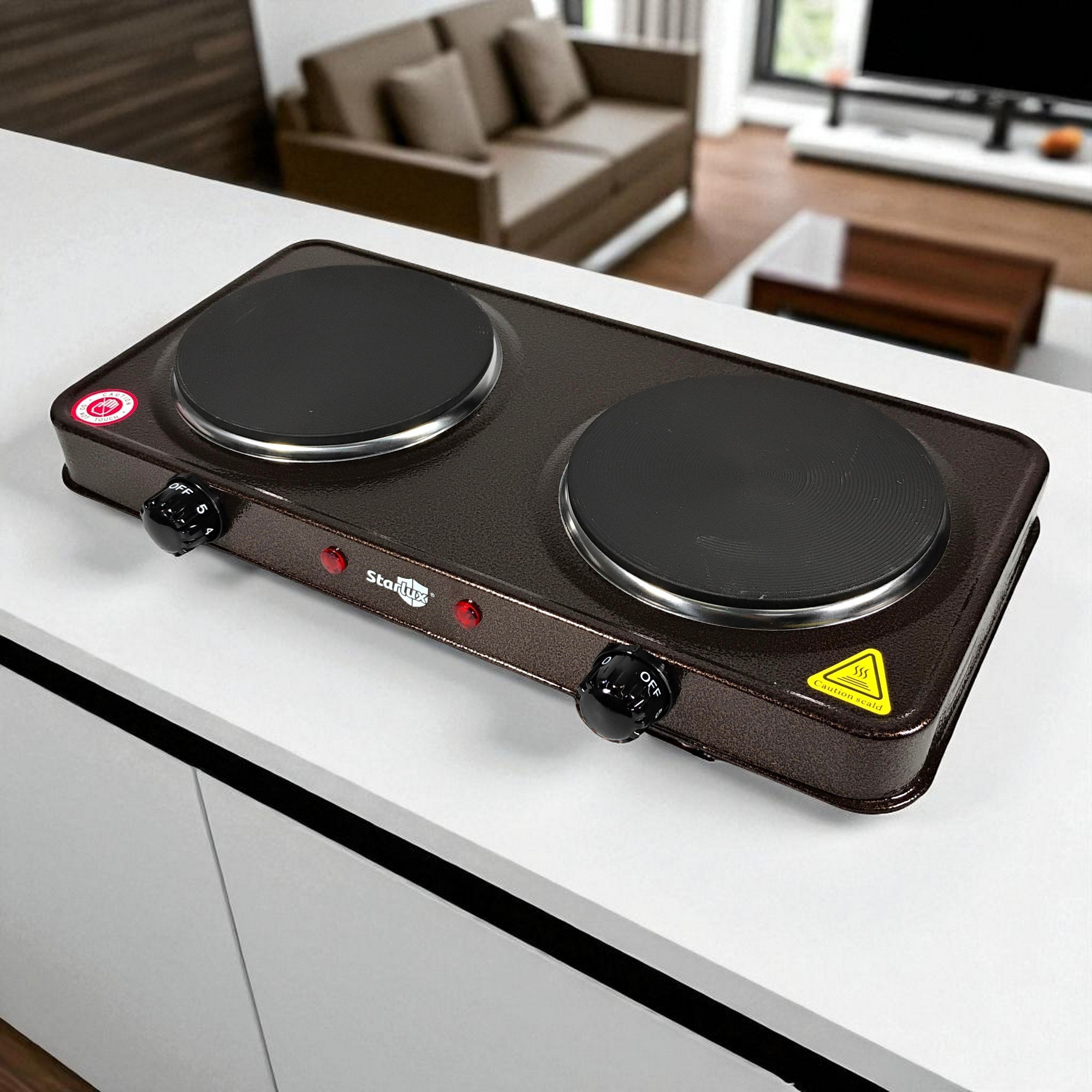 STARLUX Kompor Listrik 2 Tungku Electric Furnace Dual Hot Plate 2000W - SHP-5814