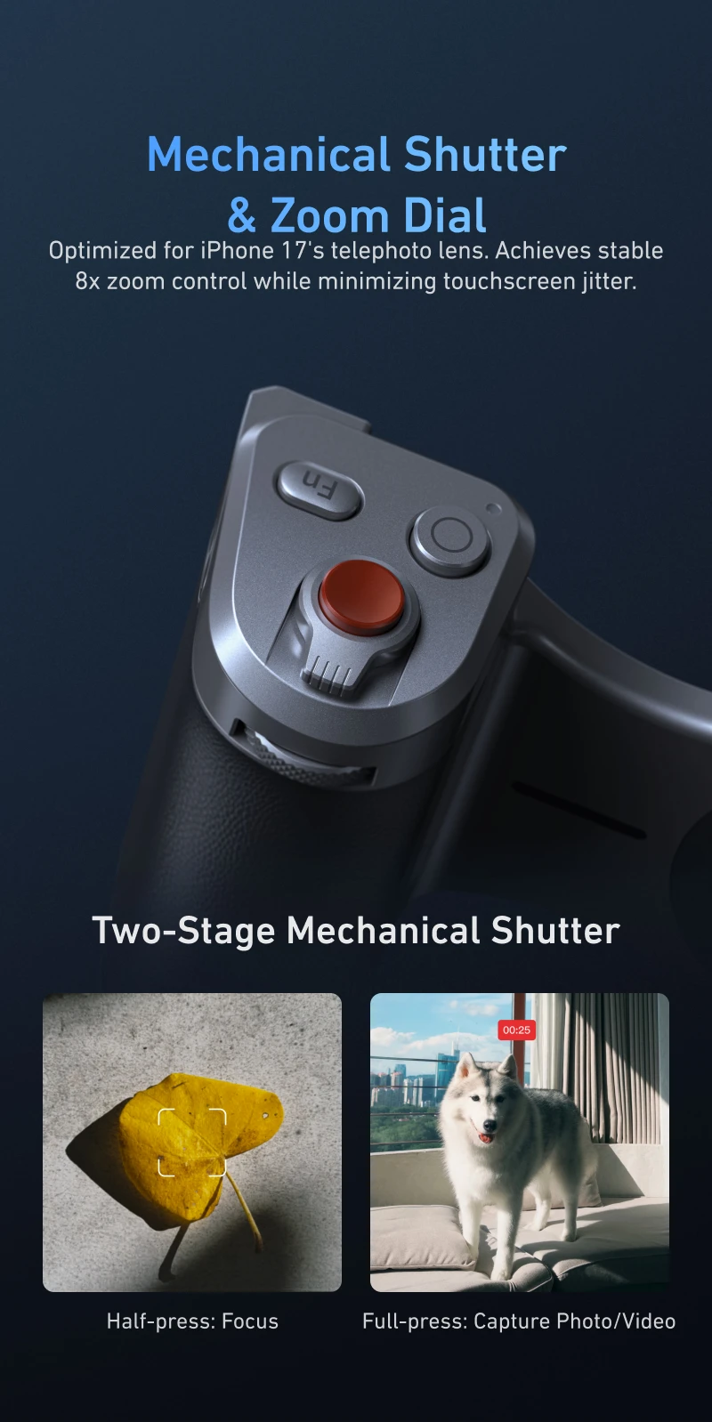 TELESIN Master Grip Ultimate for iPhone 17 Pro Max with Phone Case - P5-MP-003