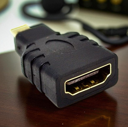 Konverter Micro HDMI Male to HDMI Female Adapter Full HD Gold Plated - SHH15