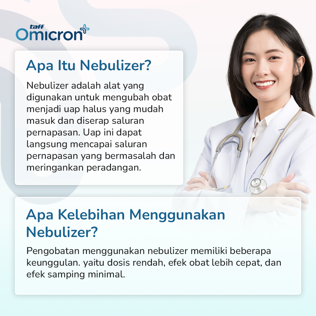 TaffOmicron Alat Terapi Pernapasan Mesh Nebulizer Inhaler Atomizer - JSL-W302