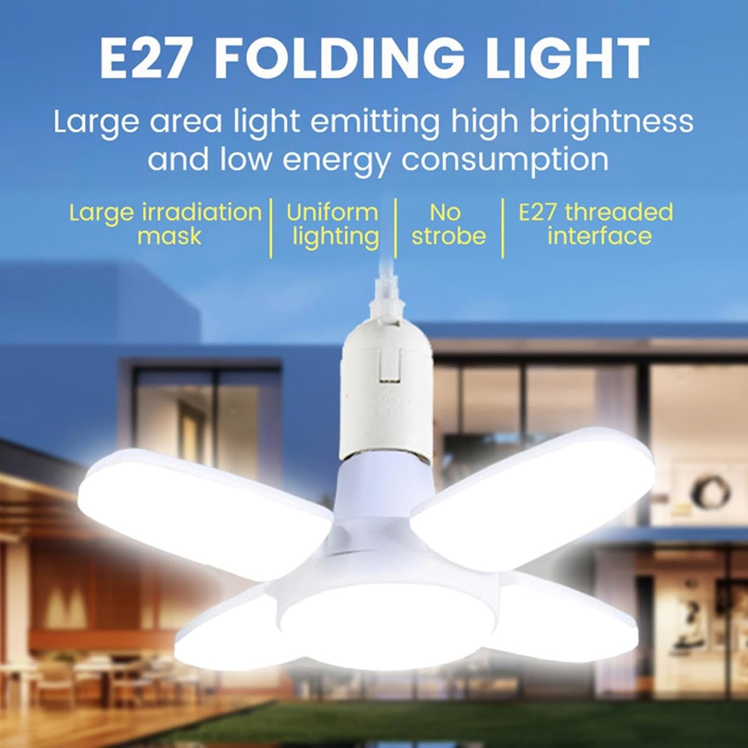 Foroureyes Lampu Bohlam LED Bulb Fan Blade E27 6500K 60W - KK-2560
