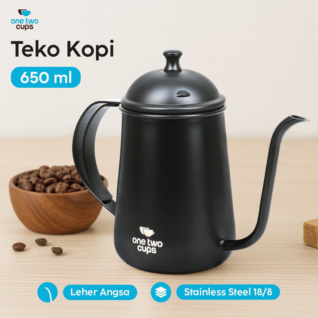 One Two Cups Teko Kopi Leher Angsa Pour Over Kettle Stainless Steel - HS4011