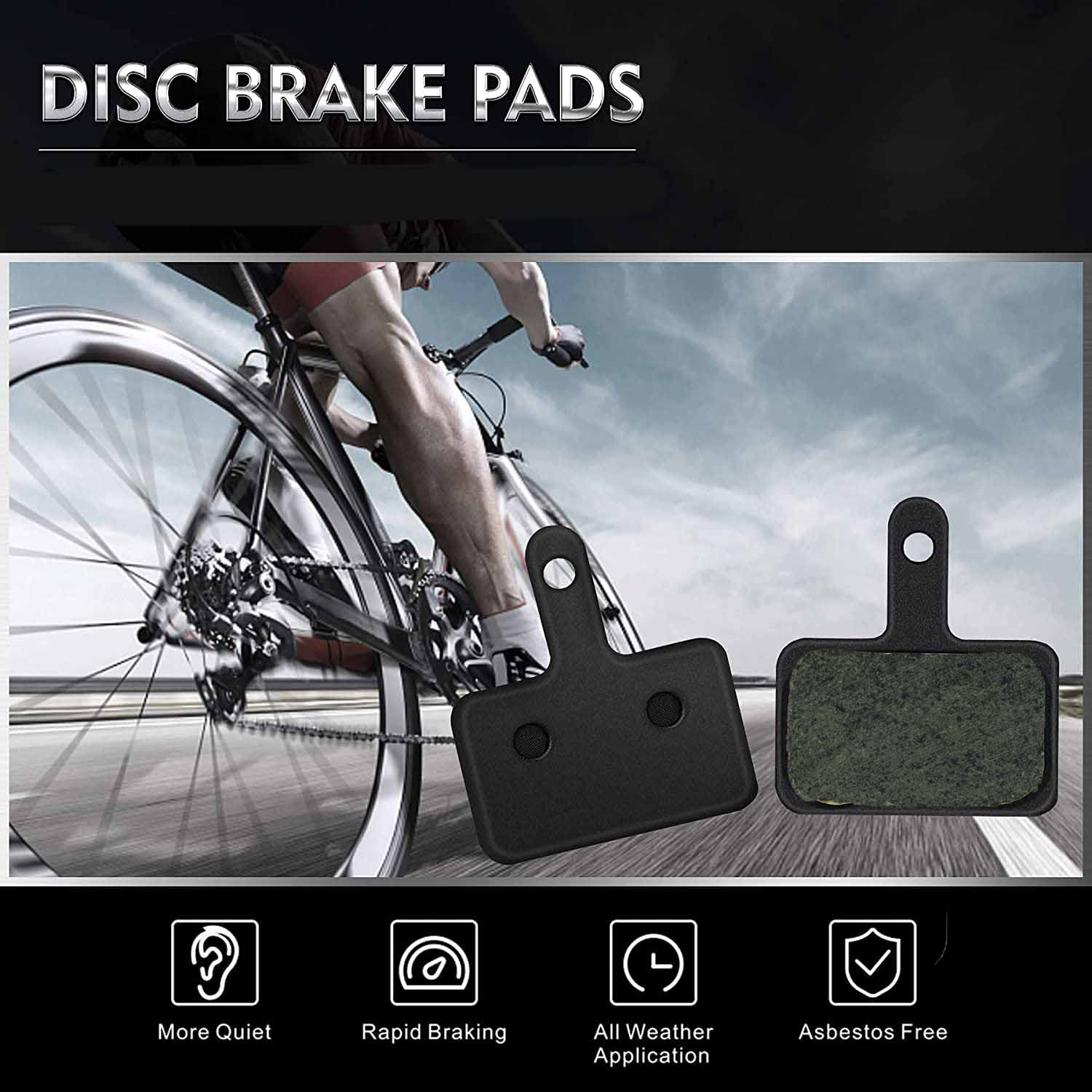 SOOCENT Brake Pads Rem Sepeda Mountain Bike for Shimano M445 M355 M395 - SZ911