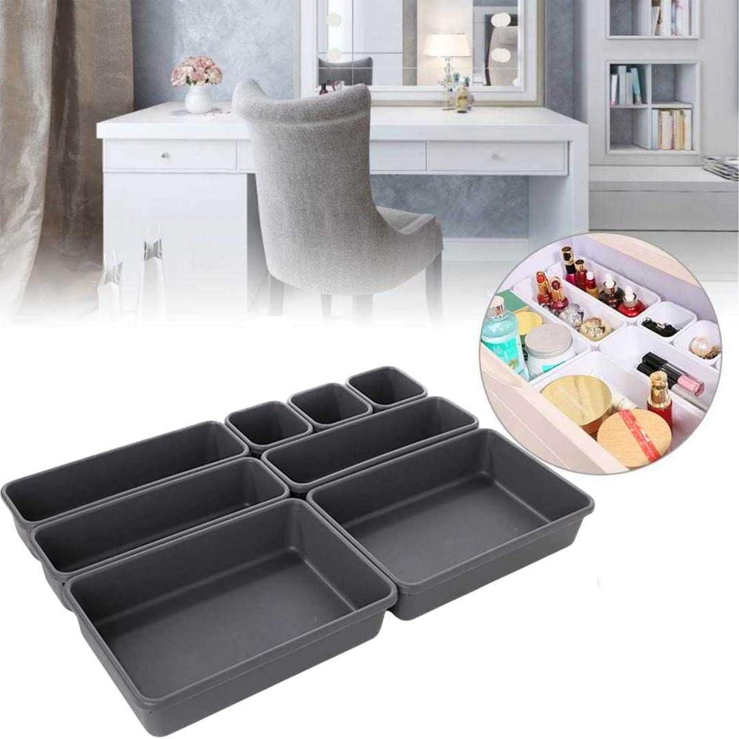 BNBS Kotak Pembatas Organizer Laci Drawer Divider Box Plastik 8 PCS - HJ1992