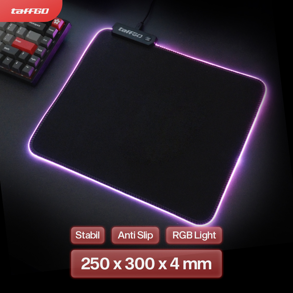 TaffGO Mouse Pad Gaming XL RGB LED Desk Mat