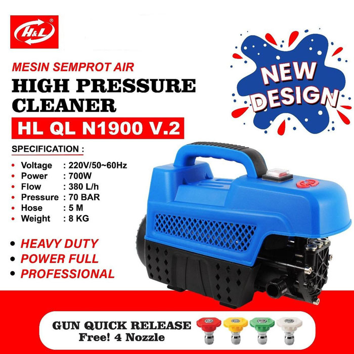 HL QL-1900 High Pressure Jet Cleaner Mesin Semprot Air