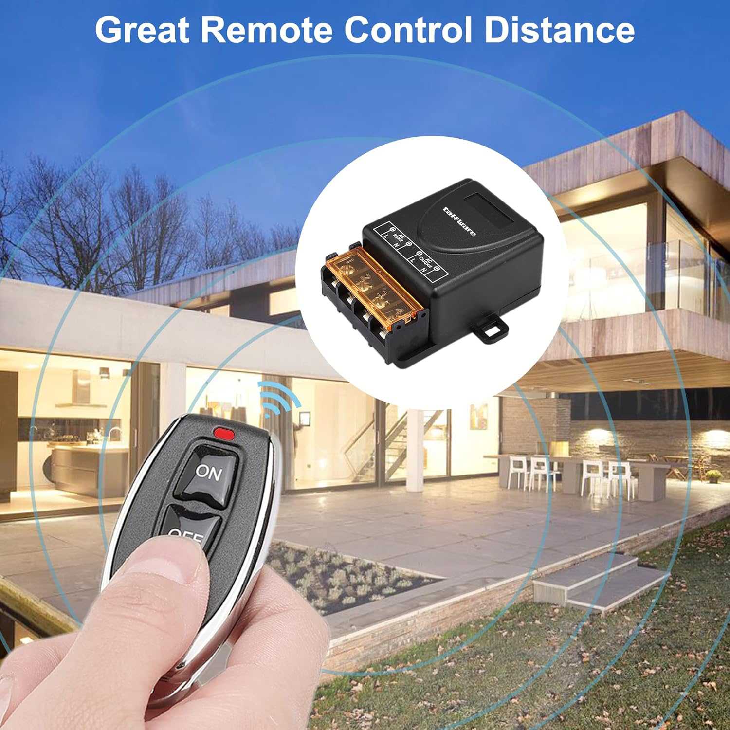 Jual Taffware Wireless Relay Switch Remote Control 433 MHz 220V