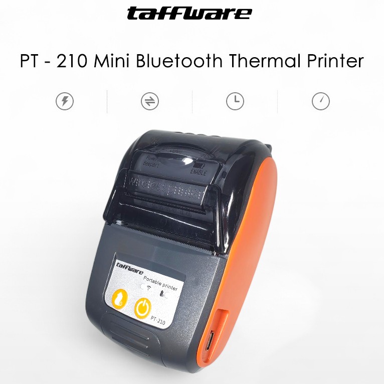 Taffware Bluetooth Thermal Receipt Printer 58mm - PT-210