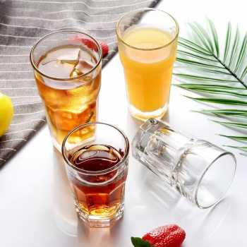 One Two Cups Gelas Kaca Aesthetic Tahan Panas Kopi Teh Octagonal Glass - SN501