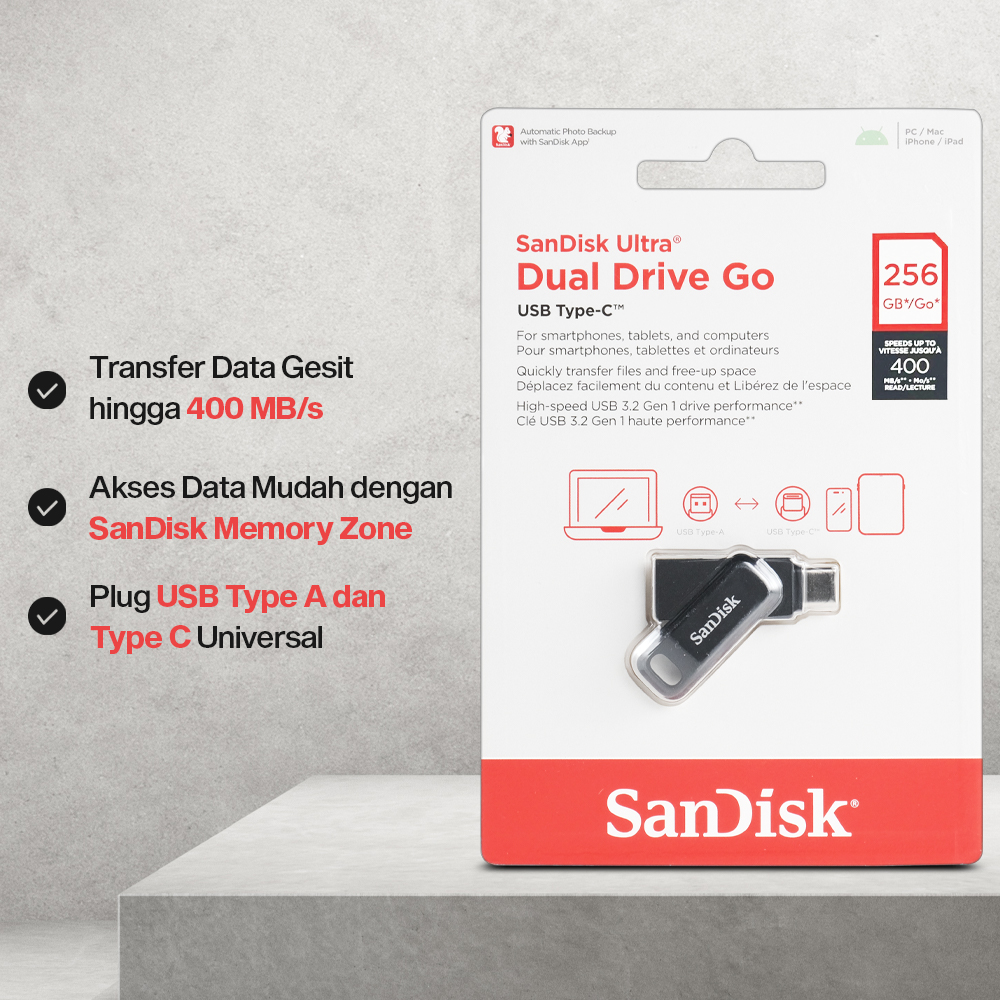 SanDisk Ultra Dual Drive Go USB Type C - SDDDC3