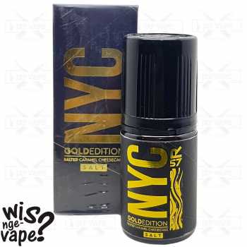 NYC GOLD Salted Caramel Cheesecake 30ml - Salt Nic Liquid Hero57