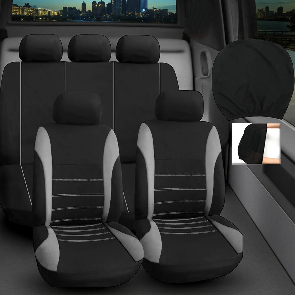 SVOCK Set Sarung Cover Jok Mobil Universal Kain 9 PCS - SVC69