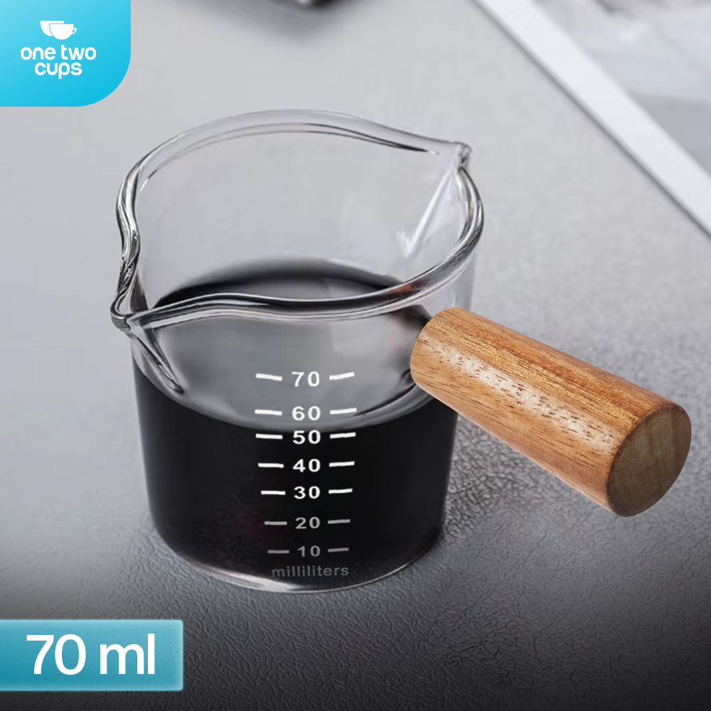 One Two Cups Gelas Takar Espresso Measuring Cup Double Mouth - S08
