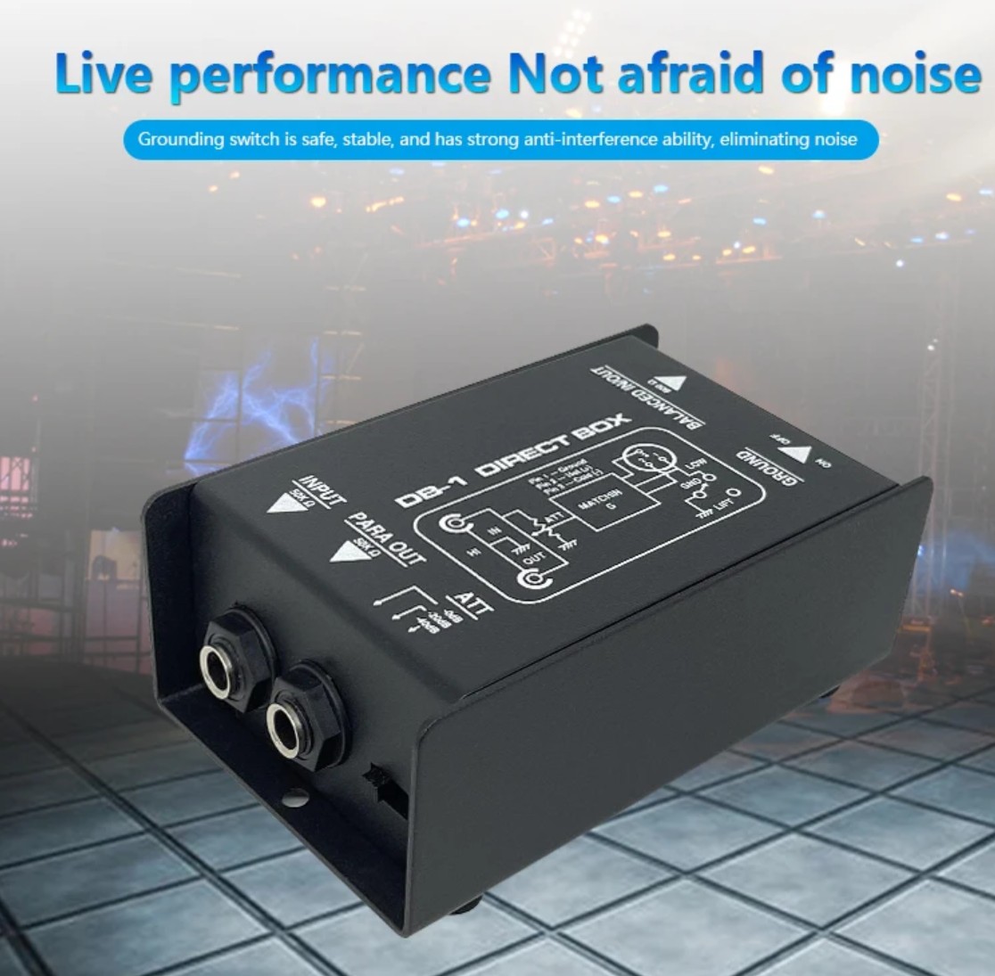 YOUHA Passive Direct Box Single Channel Injection Audio Box XLR TRS - DIBOX001