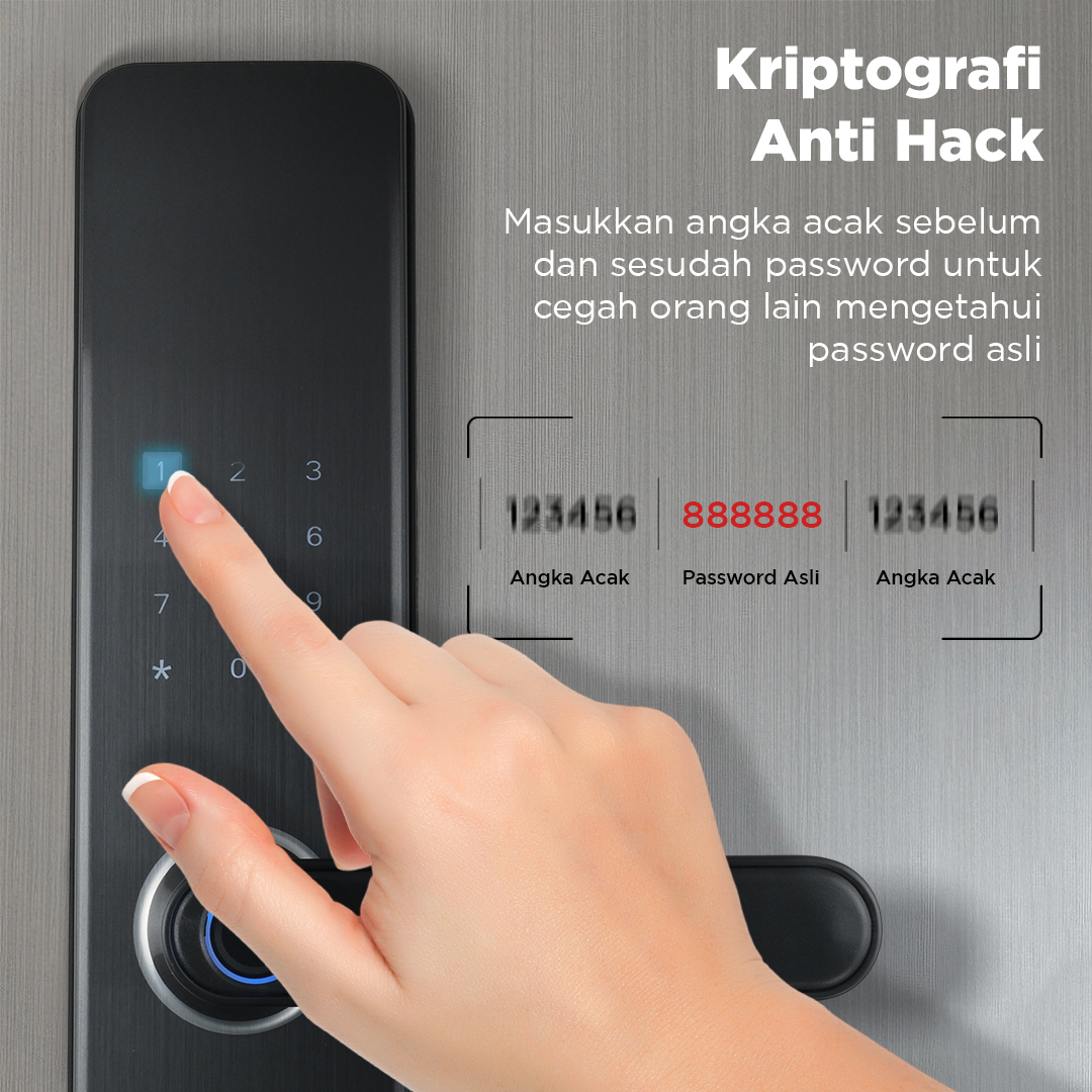 REFINE Smart Door Lock Tuya App Bluetooth Fingerprint Password - MJ1S