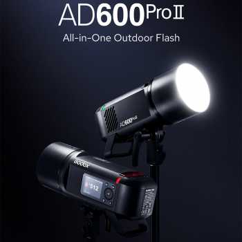 Godox Flash Kamera DSLR Mirrorless Wireless 3in1 Color 2600mAh 600Ws - AD600Pro II