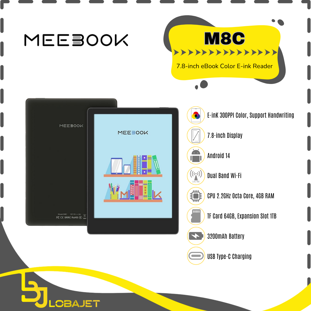 Color Ereader 8 Inches Jual MEEBOOK M8C - 7.8-inch Color eBook Reader E-ink Kaleido 3