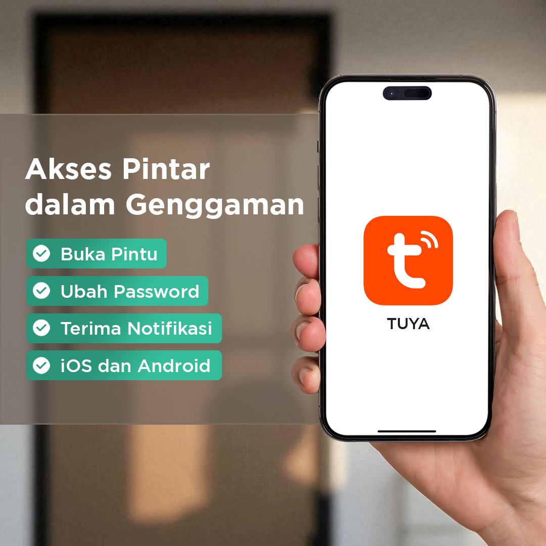 REFINE Smart Door Lock Tuya App Bluetooth Fingerprint Password - MJ1S