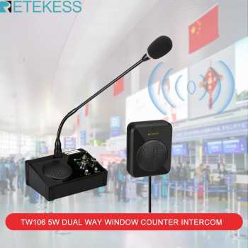 RETEKESS Mic Speaker Intercom Wired Dual Way Loket Counter Teller 5W - TW106