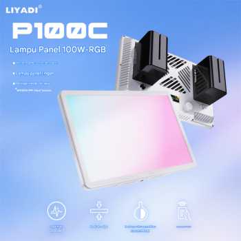 LIYADI Lampu Studio Fotografi Fill Light RGBW 100W with Battery Grip - P100C Kit