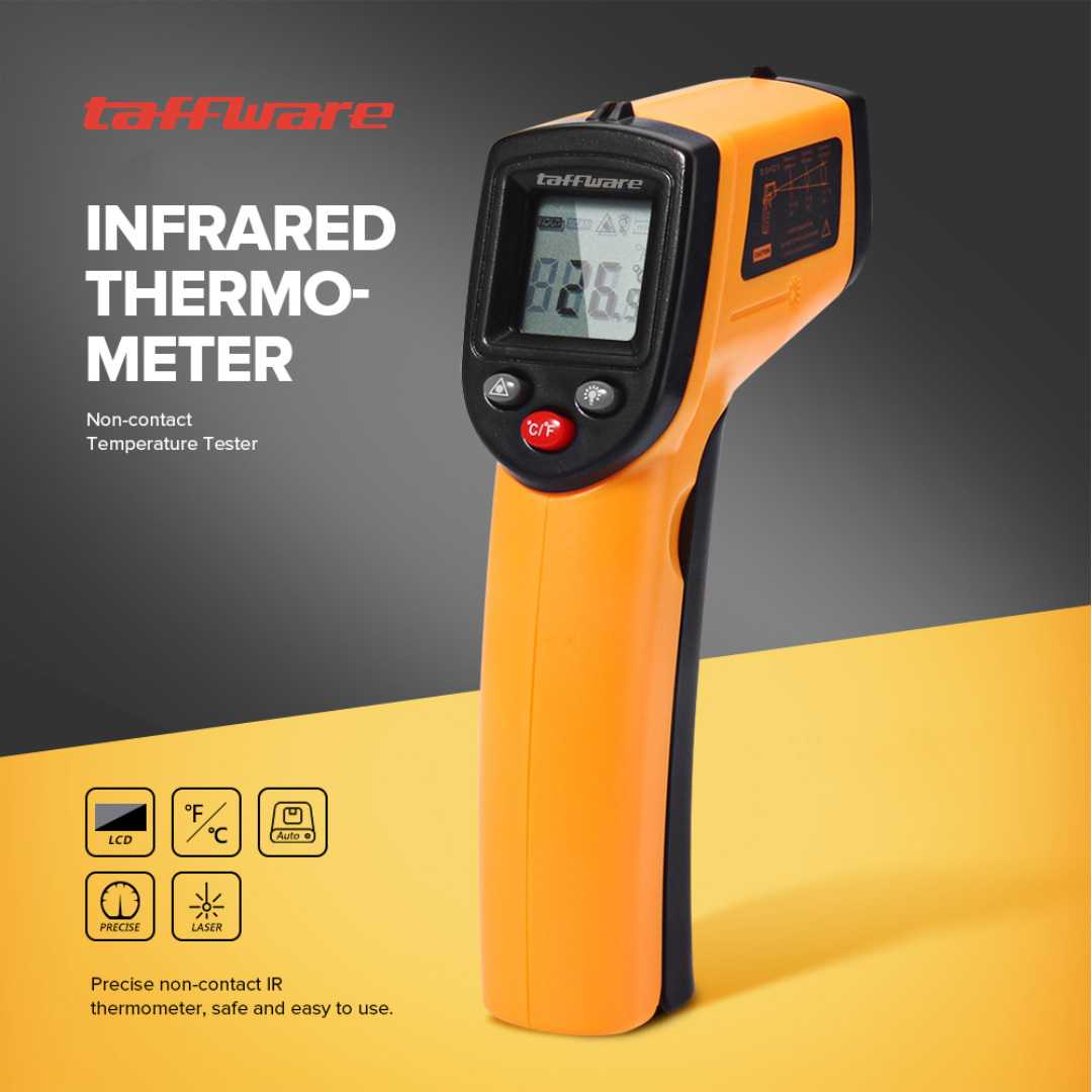 Taffware Thermogun Thermometer Industrial Laser Infrared NonContact - CX6000