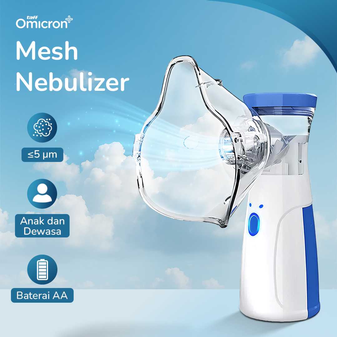 TaffOmicron Alat Terapi Pernapasan Mesh Nebulizer Portable - JSL-W302