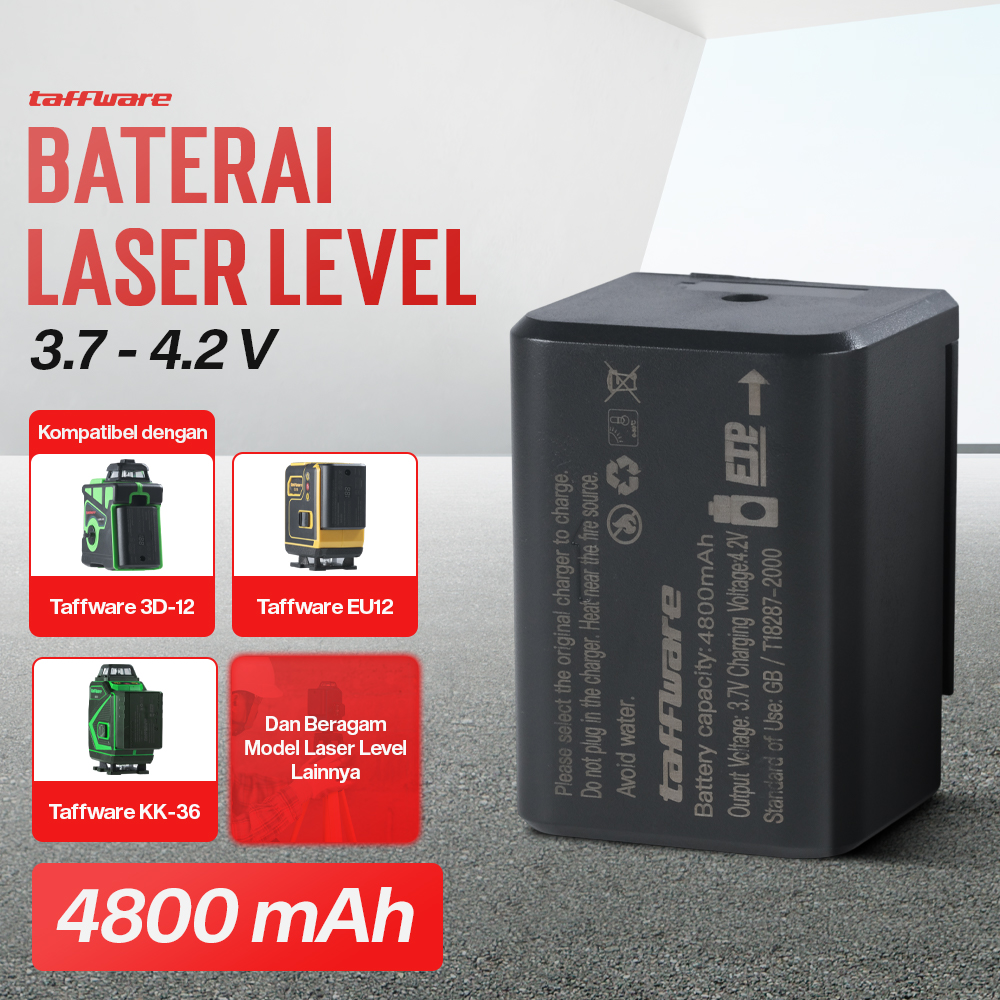 Taffware Baterai Laser Level 3D Isi Ulang Rechargeable Battery - BM02