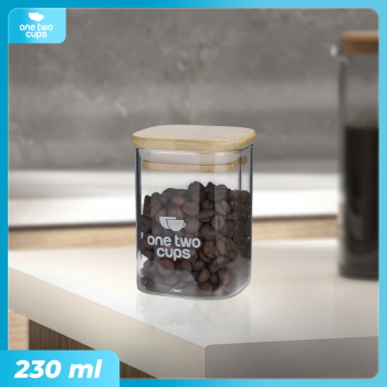 One Two Cups Toples Kaca Penyimpanan Makanan Kedap Udara Storage Jar - HC1019