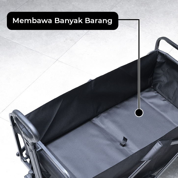 VLTX Troli Barang Lipat Camping Cart Portable 6.7 Inch with Table - VLT-8