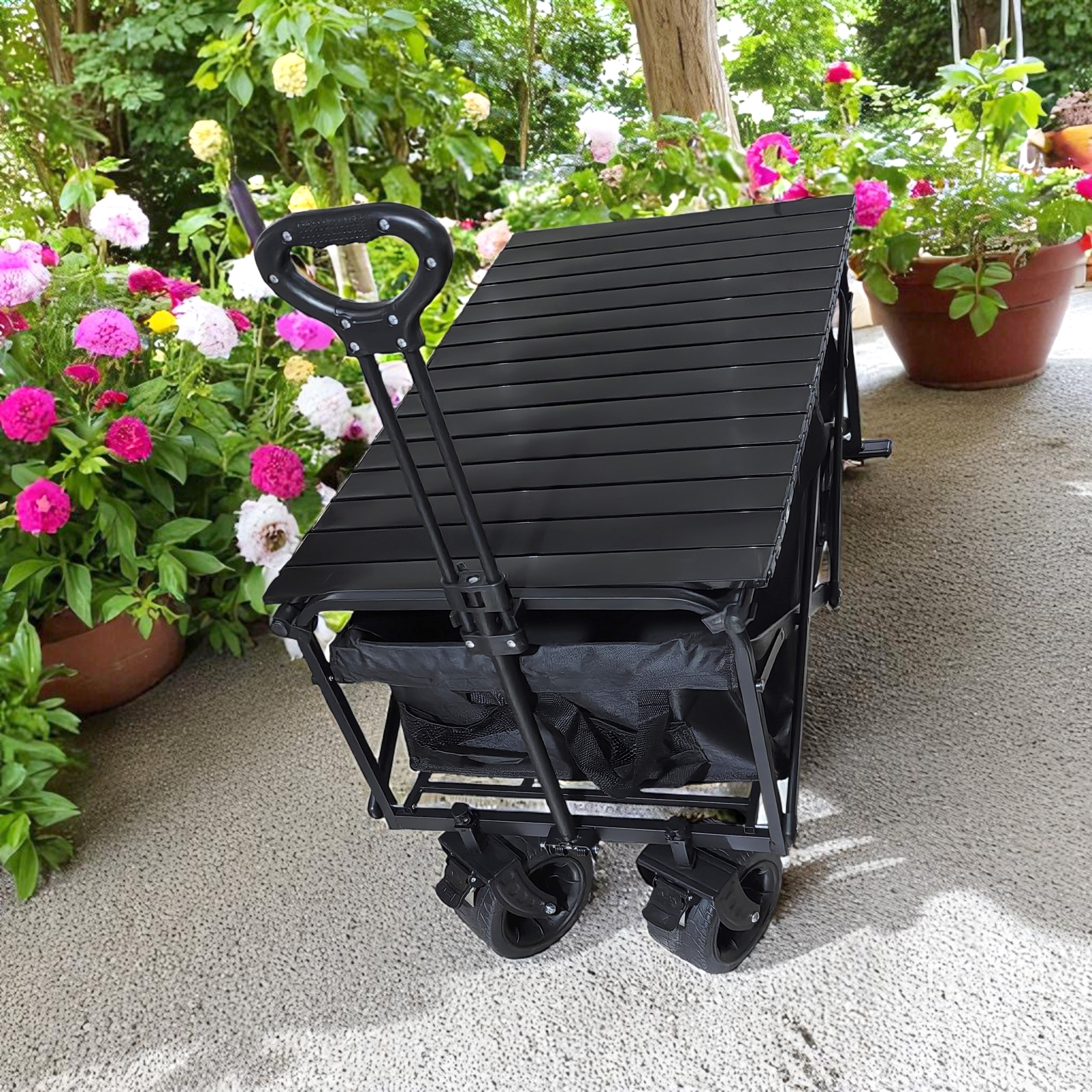 VLTX Troli Barang Lipat Camping Cart Portable 6.7 Inch with Table - VLT-8