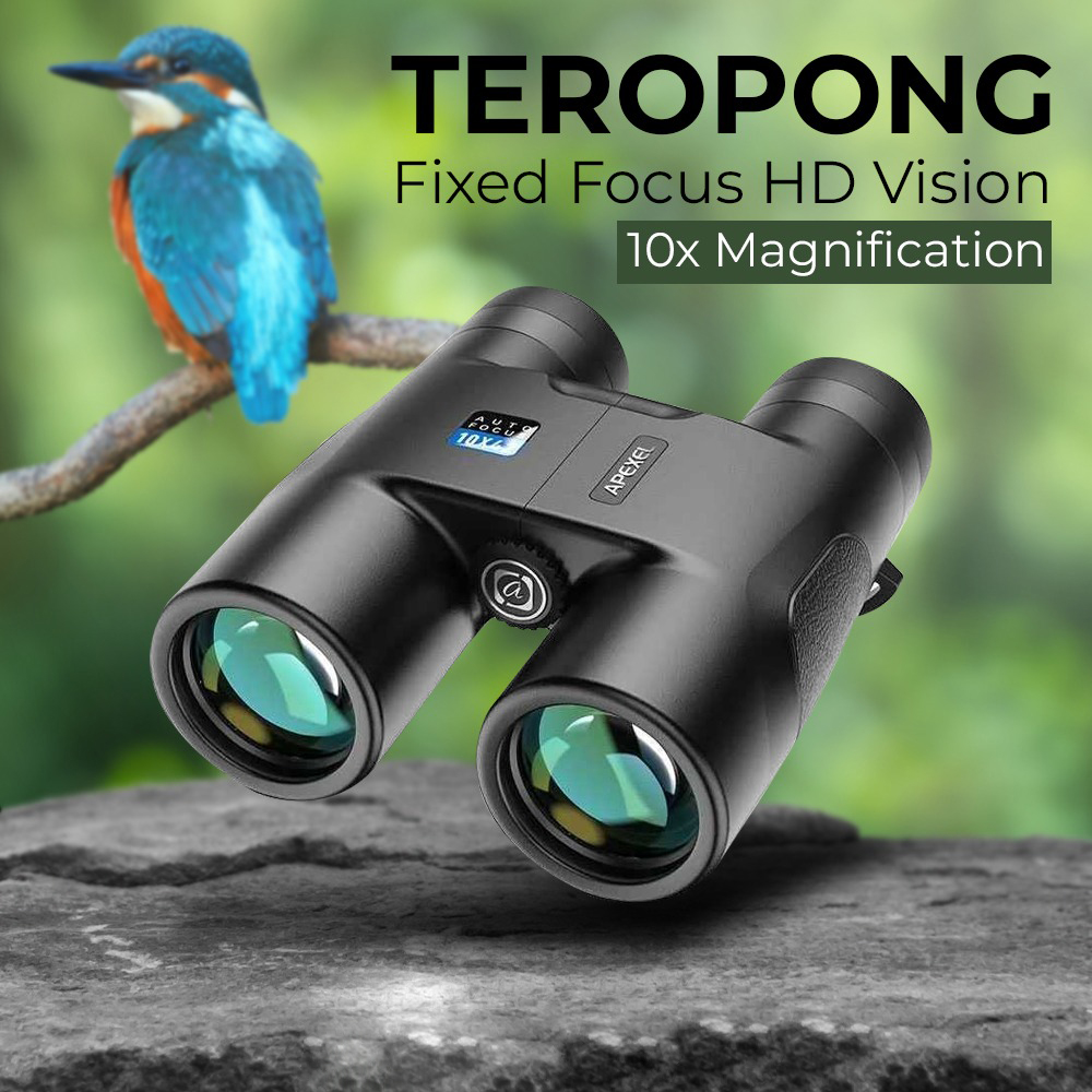 APEXEL Teropong Binoculars Fixed Focus HD Vision 10x42 - APL-RB10X42A