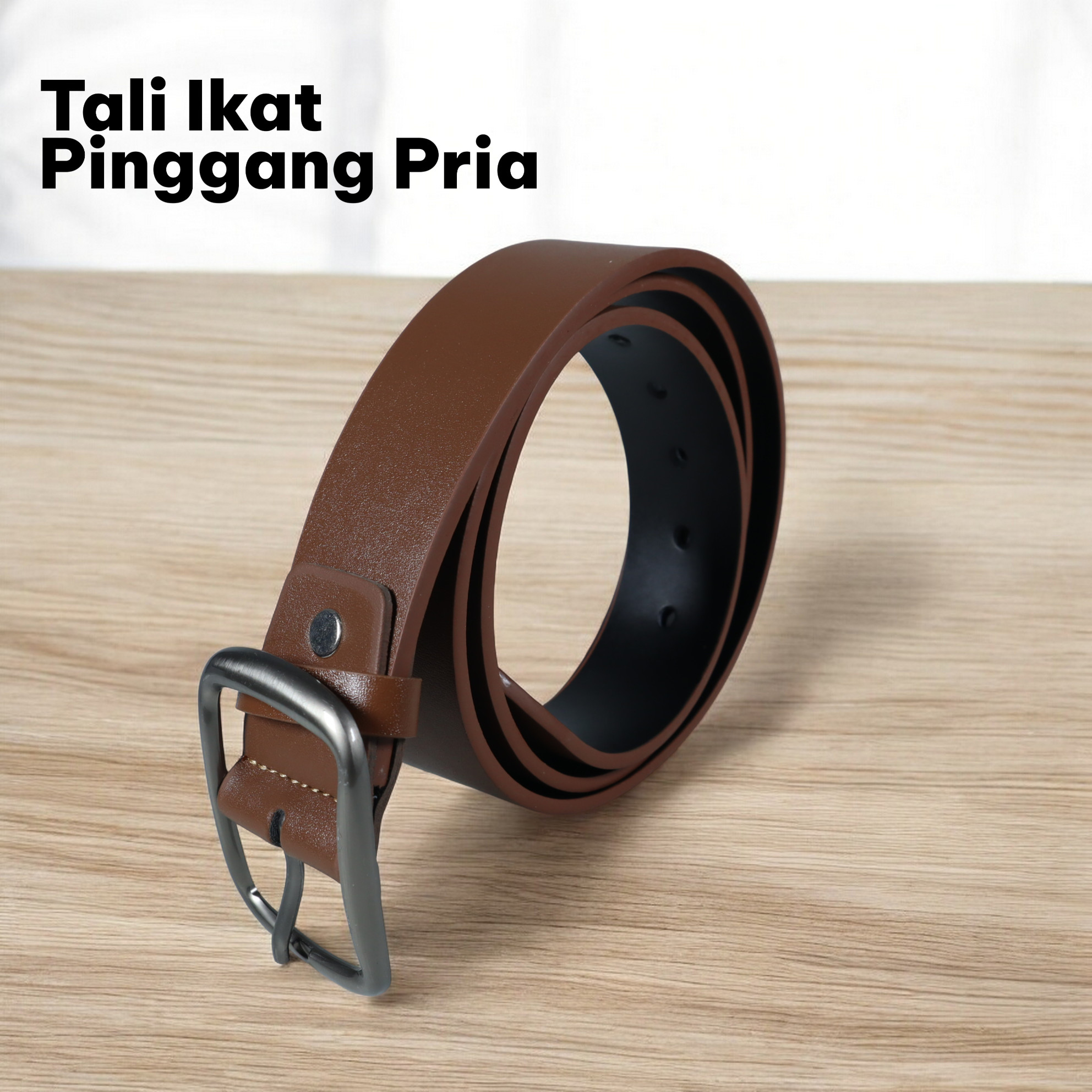 Tali Ikat Pinggang Pria Bahan Kulit Style Jepang