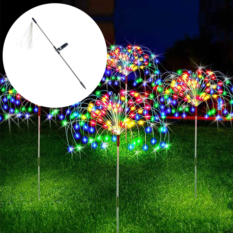 ZTree Lampu Hias Taman LED Fireworks Lights Solar Panel IP65 - Z600T