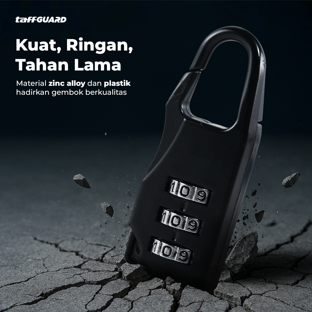 TaffGUARD Gembok Koper Kode Angka Safety Lock Portable - Z001
