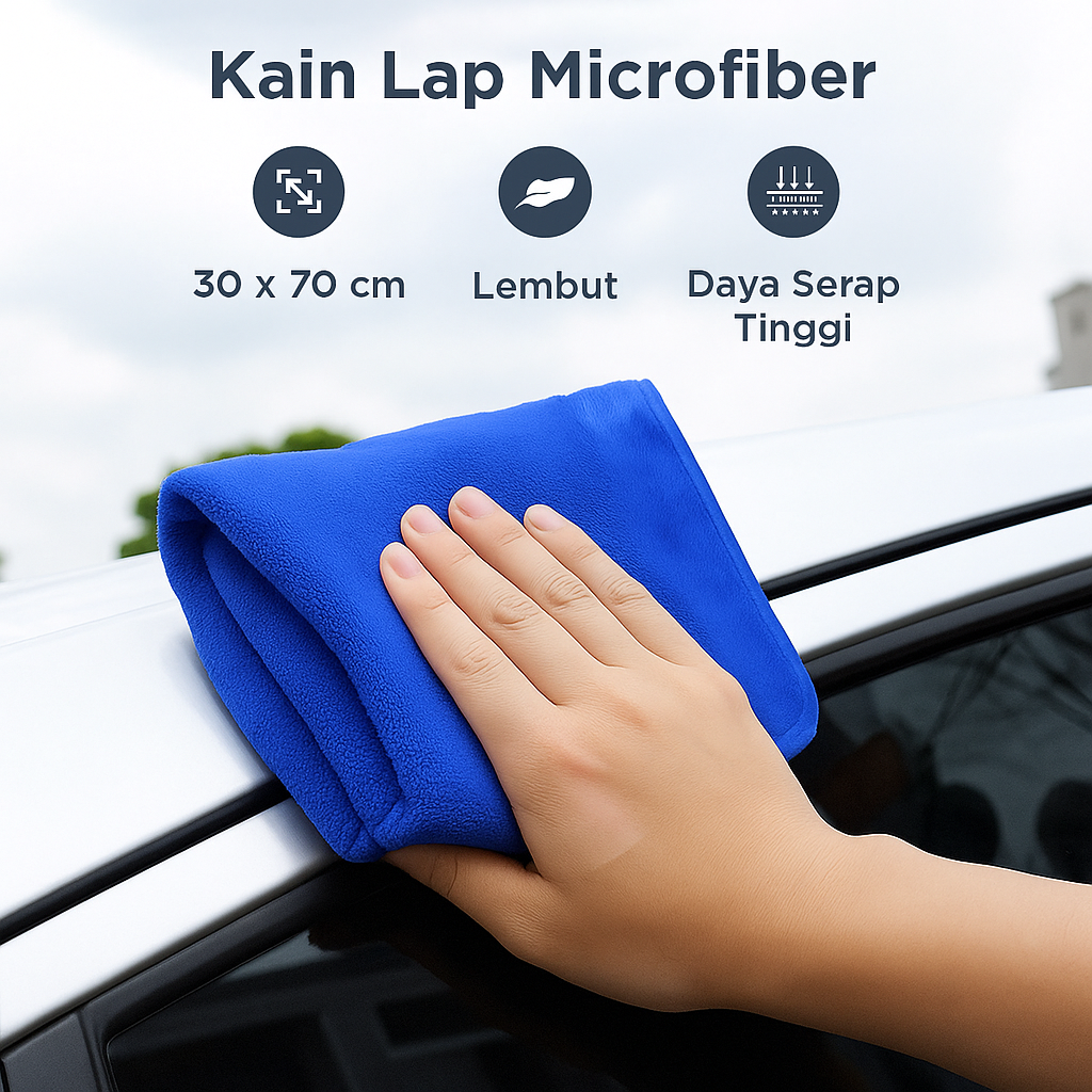 TaffHOME Kain Lap Microfiber Mobil Cleaning Towel Soft High Absorption - H-30