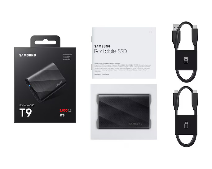 Samsung Portable SSD T9 USB 3.2 Gen 2x2