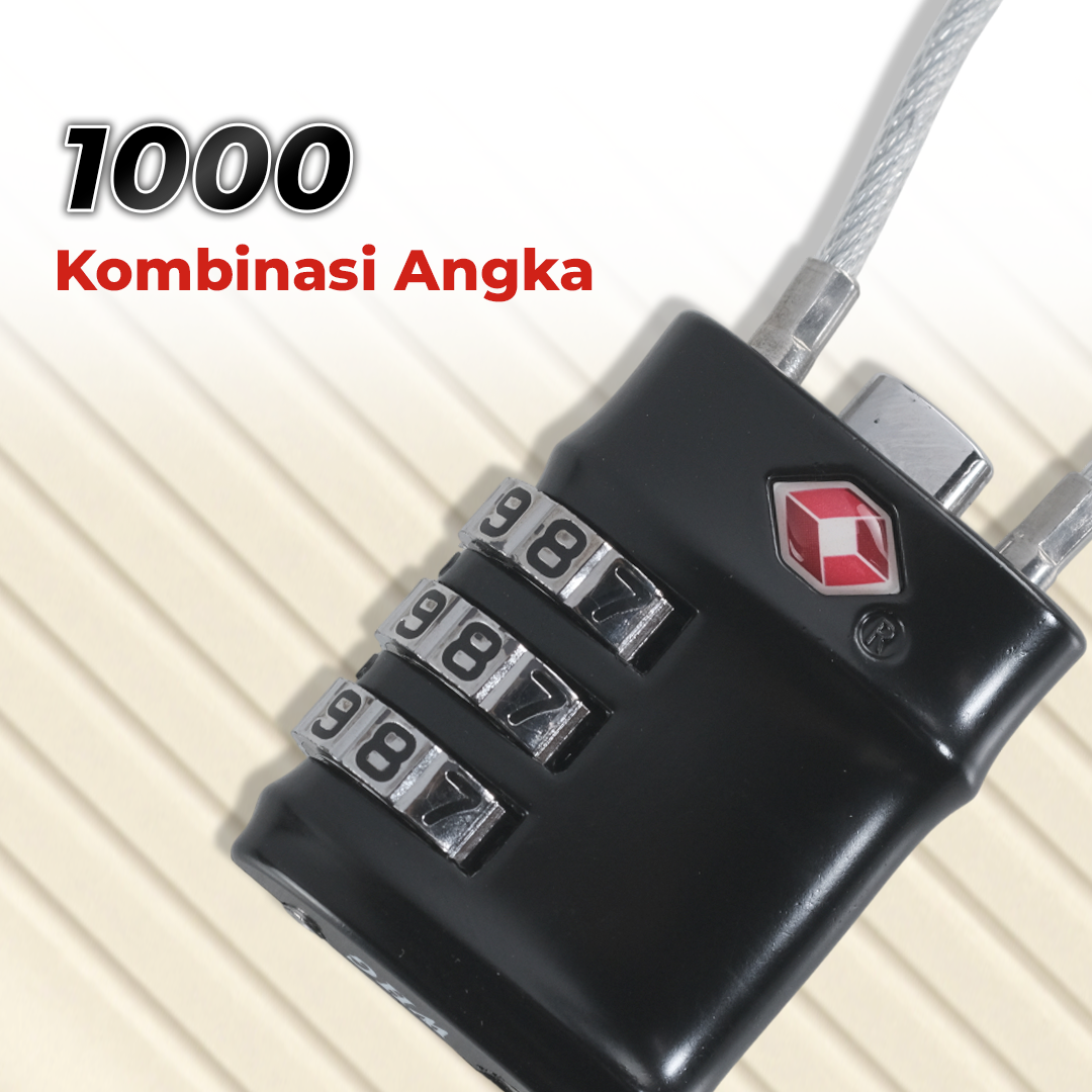 CoolCell Gembok Koper Angka 3 Digit Suitcase Password TSA Lock - TSA201