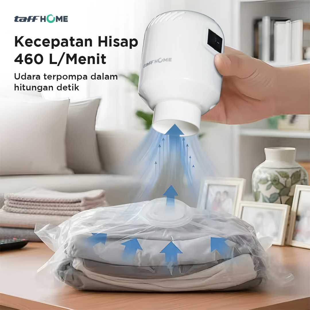 TaffHOME Pompa Vakum Baju Elektrik Vacuum Bag Pump EU 4-5 kPa 55W - GR-204 - Gambar 2