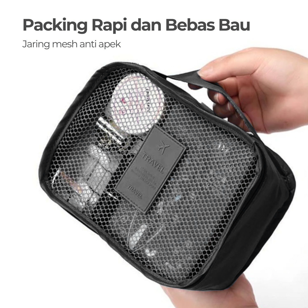 Tas Travel Bag Laundry Organizer Packing Cubes Multi Size 6 PCS