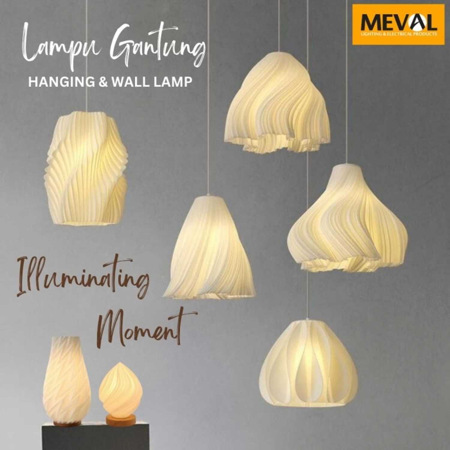 Meval Rohri Jual MEVAL Lampu Gantung Minimalis Aesthetic - 3D Print | Jakmall.com
