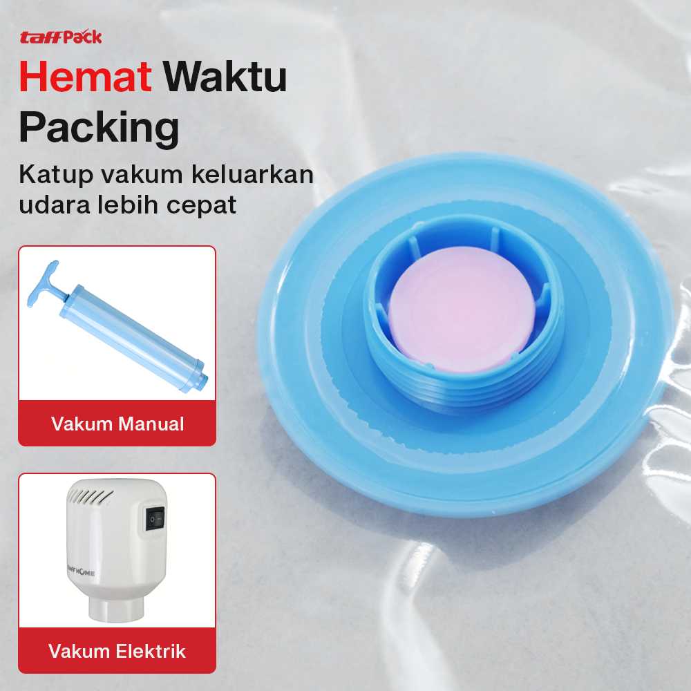 TaffPACK Kantong Plastik Vakum Pakaian Vacuum Compression Bag 1 PCS - YK-1000 - Gambar 3