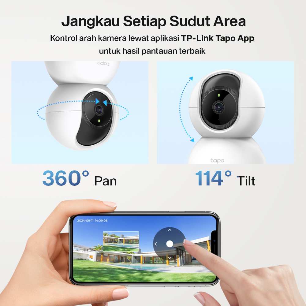 TP-LINK IP Camera CCTV 1080P Night Vision Pan Tilt - Tapo C200