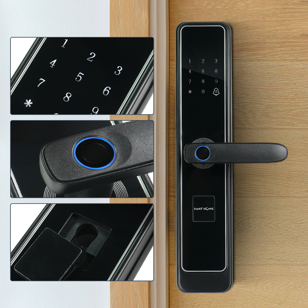 MEFUTAI Smart Door Lock Fingerprint Password Key Card Alarm - K13-1-J