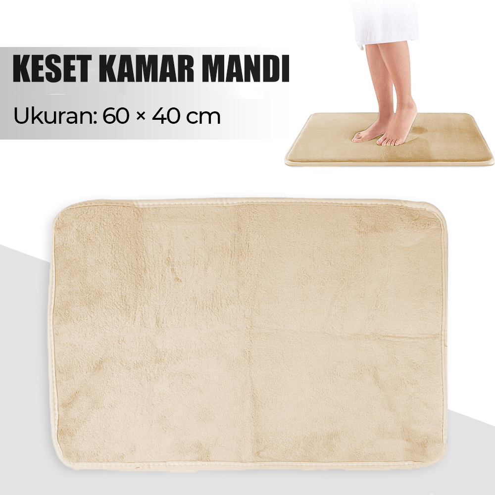 Olanly Keset Kamar Mandi Bathroom Mat Absorbent 60x40cm - LA-40