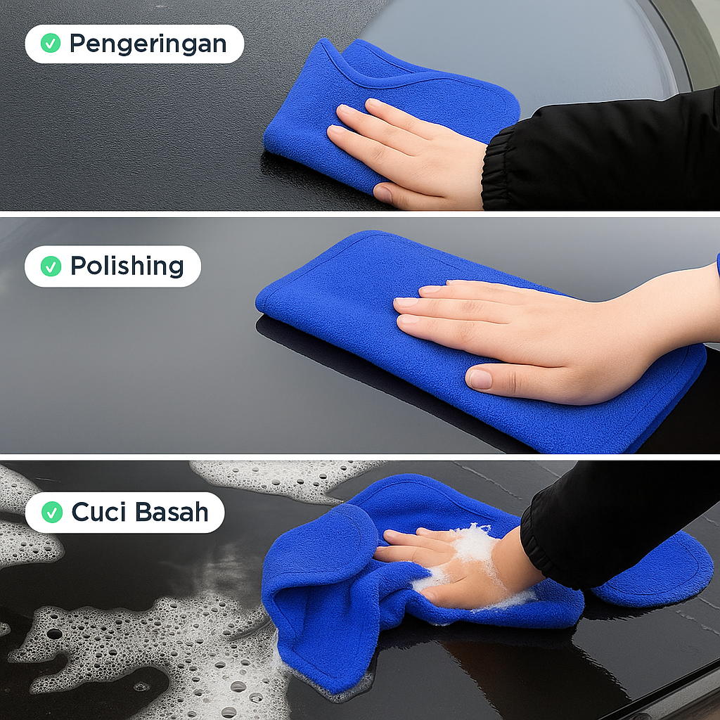 TaffHOME Kain Lap Microfiber Mobil Cleaning Towel Soft High Absorption - H-30