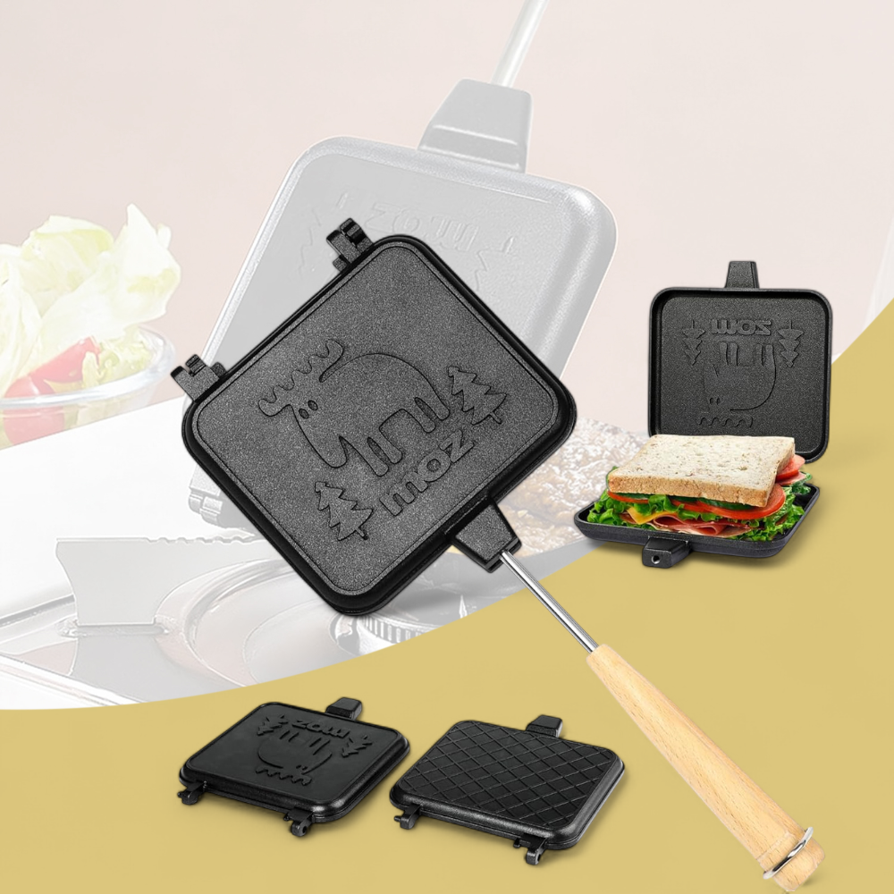 XIMER Cetakan Sandwich Maker Non-Stick Pan Double-Sided Engraving - X-14