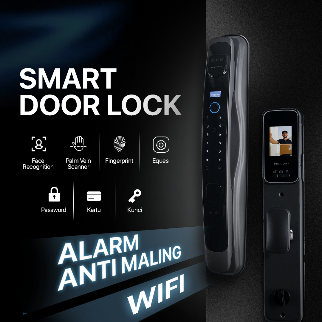 REFINE Smart Door Lock Palm Vein Face Recognition App Fingerprint - RF24